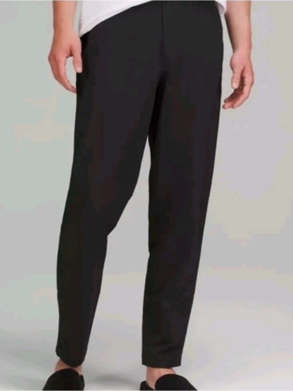 Lululemon Mens Venture Trouser Pants Sm Golf Black LM5AKBS Pique Fabric Pull-On